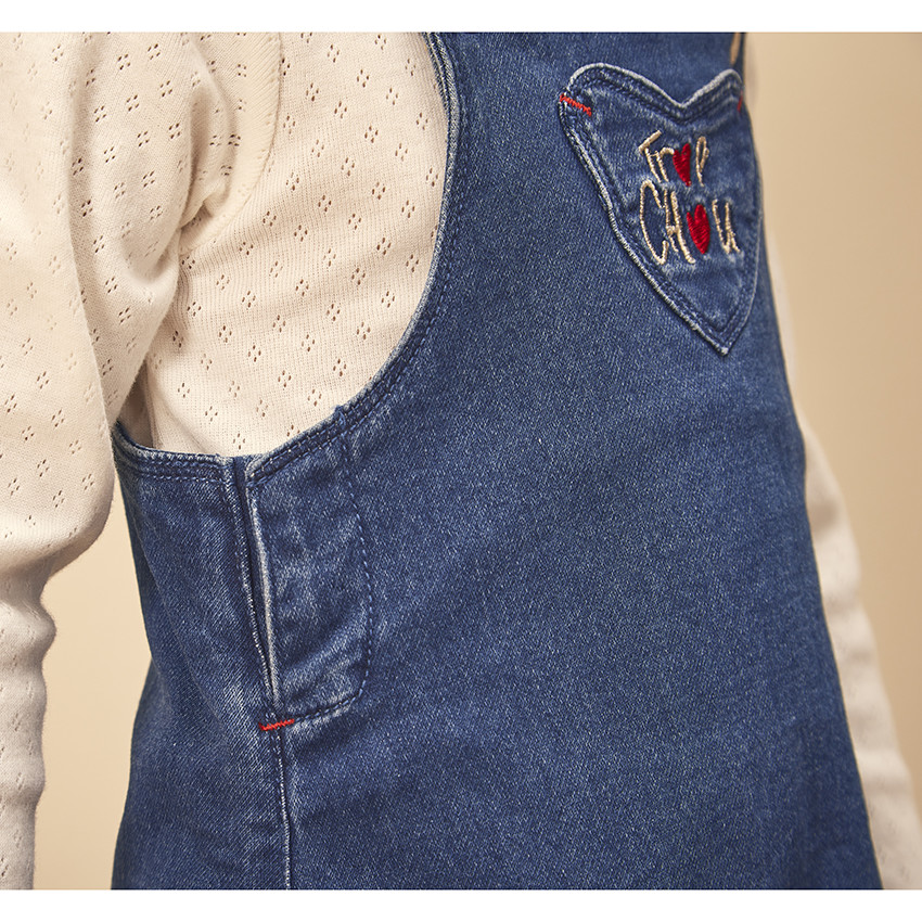 T-shirt manches longues en maille pointelle pour bébé fille 