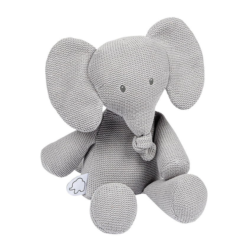 Peluche en tricot Tembo l'éléphant 28 cm 