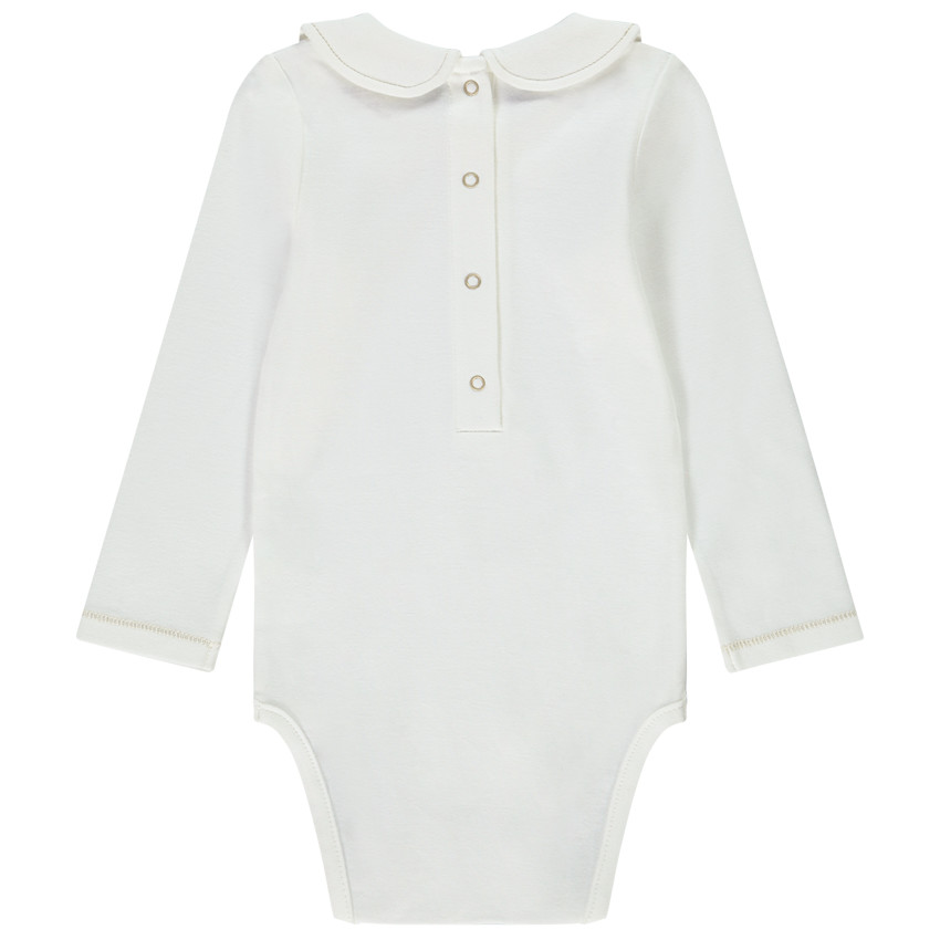 Body manches longues en jersey avec col claudine et print faons pour bébé fille 