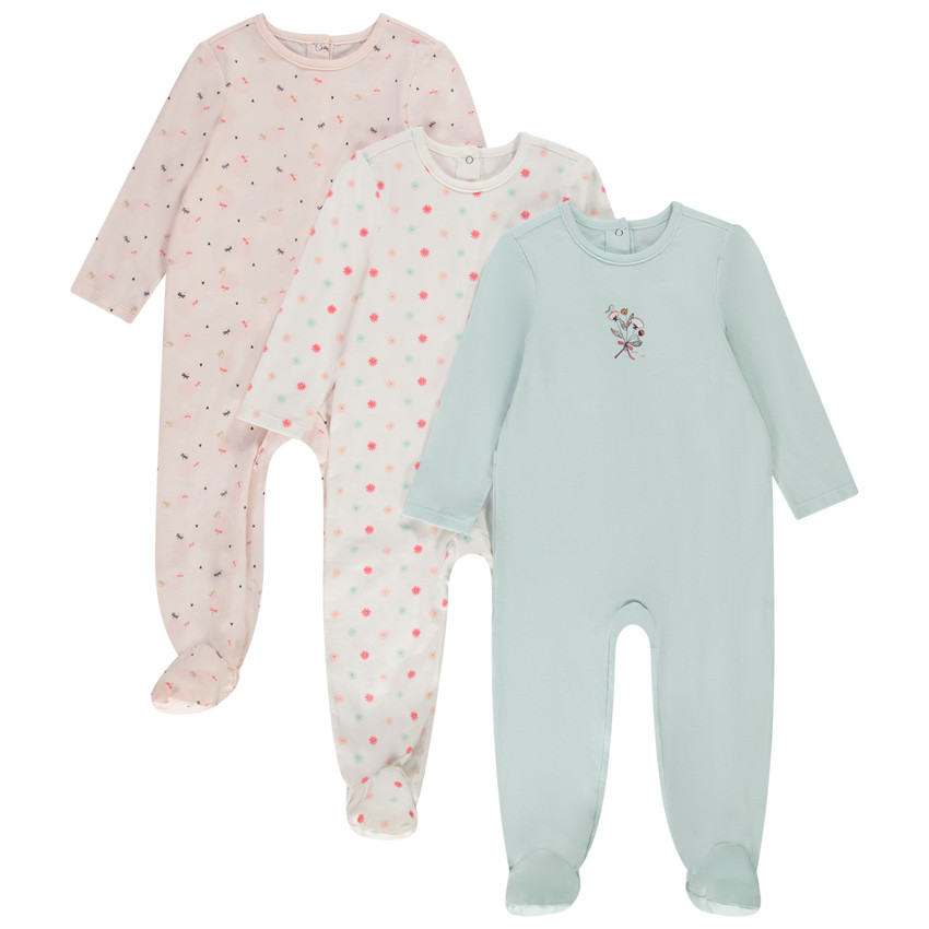 Lot de 3 dors bien fantaisie en jersey pour bebe fille Ouvertures differentes selon l age Orchestra