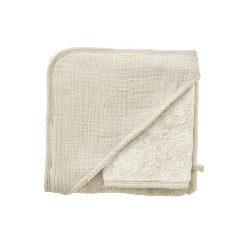 Set cap de bain + gant mousse de lait