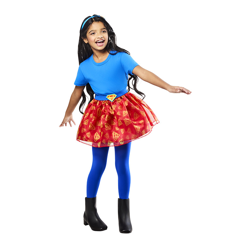 Set de déguisement 5-8 ans jupe + serre tête Supergirl Warner 
