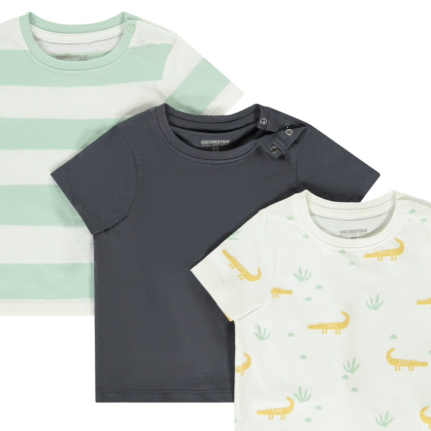 Lot de 3 t-shirts manches courtes fantaisie pour bébé garçon  