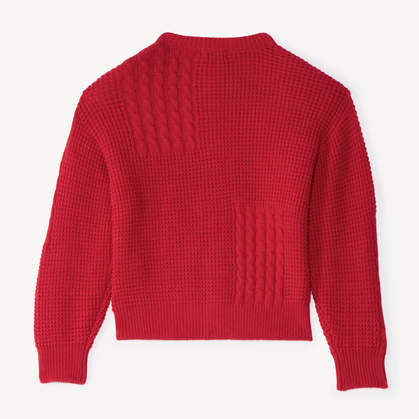 Gilet fille en tricot fantaisie 
