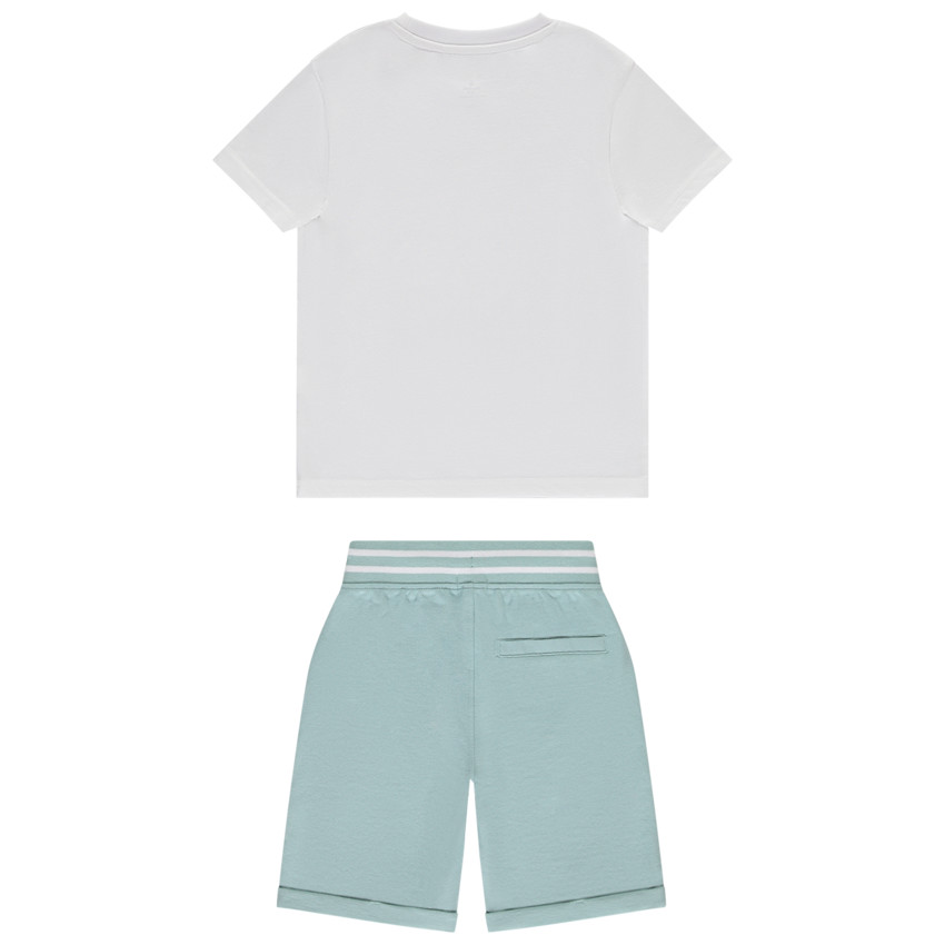 Ensemble t-shirt manches courtes fantaisie + bermuda pour garçon  