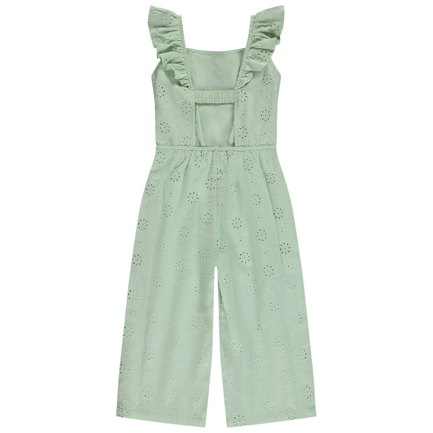 Combinaison longue en broderie anglaise pour fille 