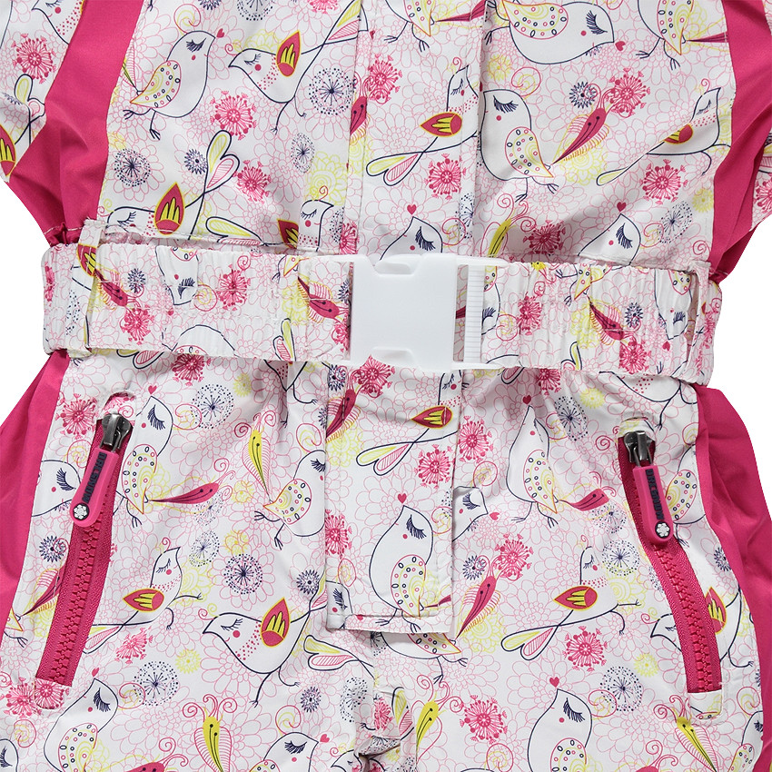 Combinaison de ski doublée micropolaire à capuche amovible 