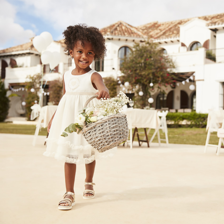 Robe effet 2-en-1 avec dos ajouré en forme de cœur pour bébé fille 