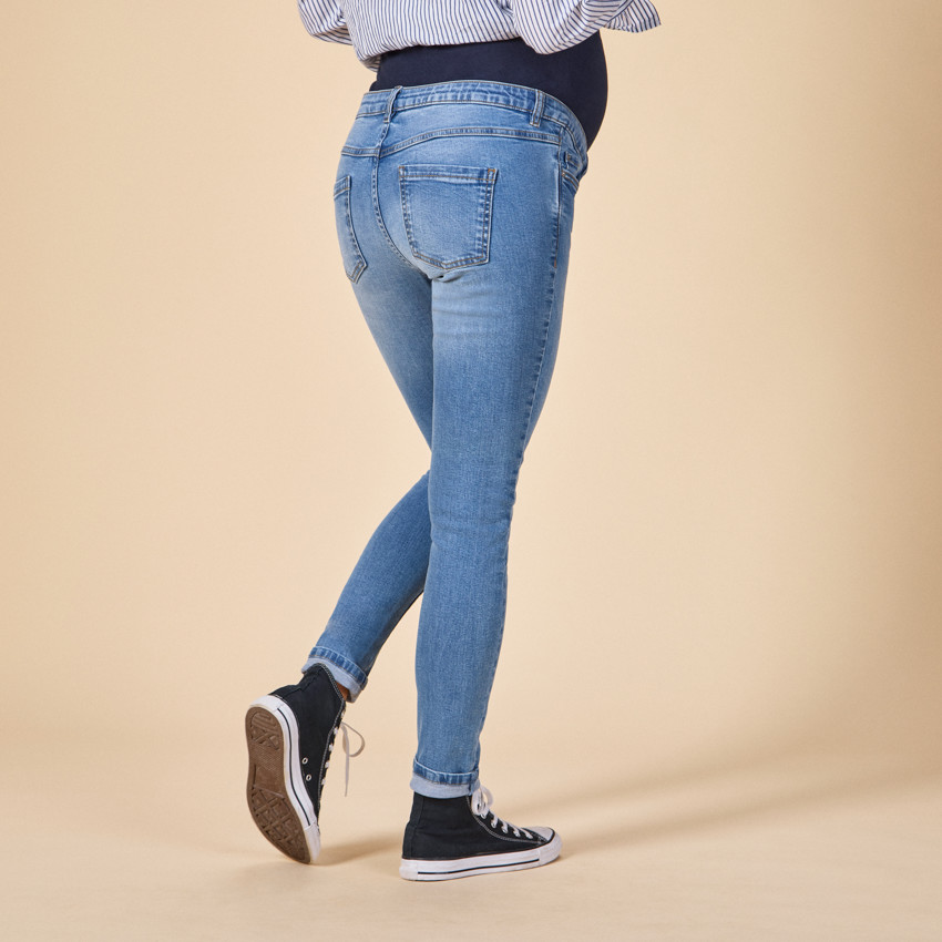 Jean slim de grossesse avec bandeau haut 