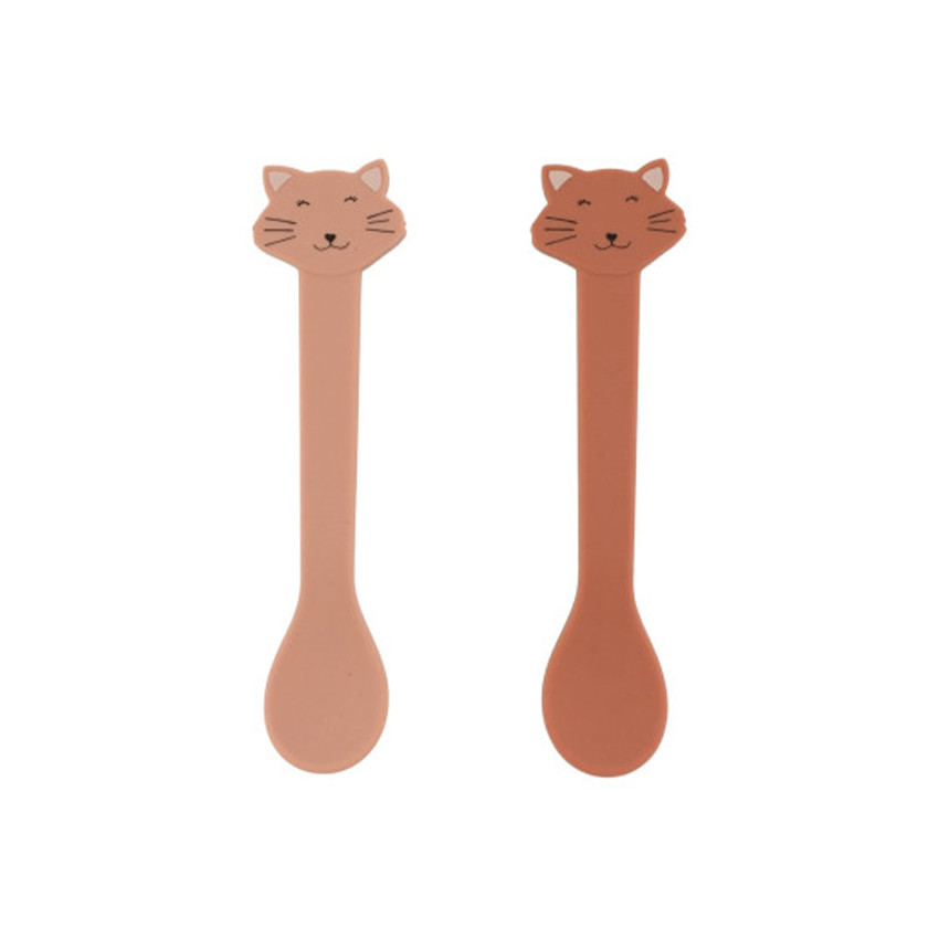 Lot de 2 cuillères en silicone Mrs. Cat rose 