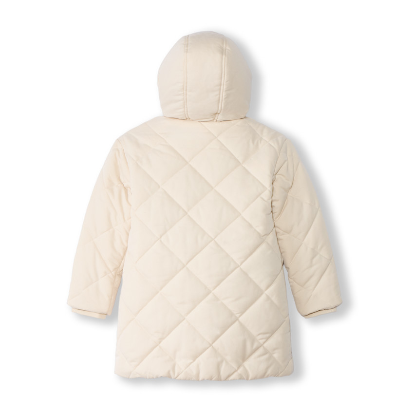 Doudoune manches longues en twill et sherpa + gilet pour fille 