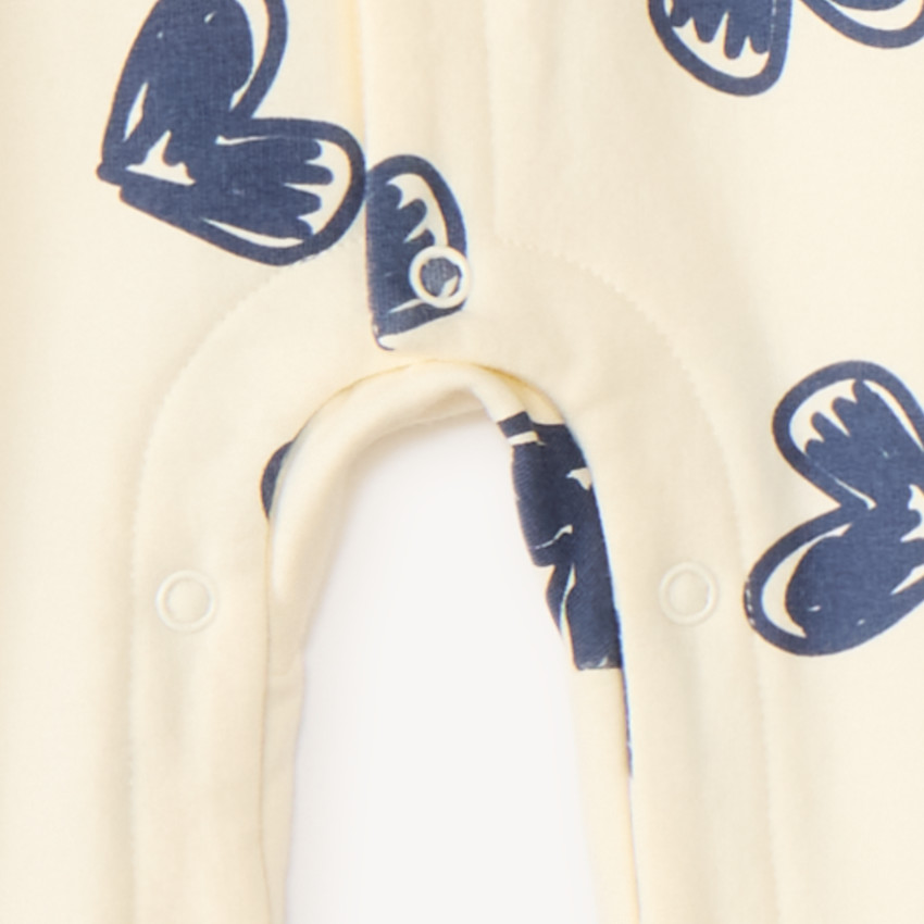 Set de naissance 3 pièces avec dors-bien motif cœurs 