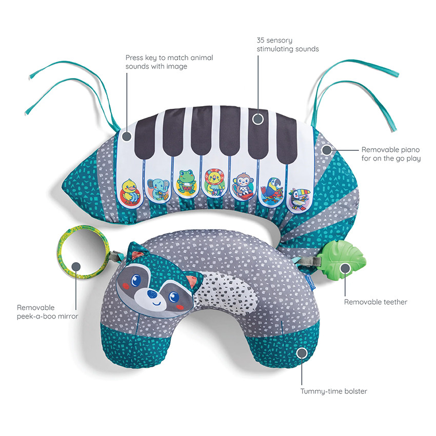 Coussin de soutien et piano – Grow With Me 3-in-1 Tummy Time Piano 