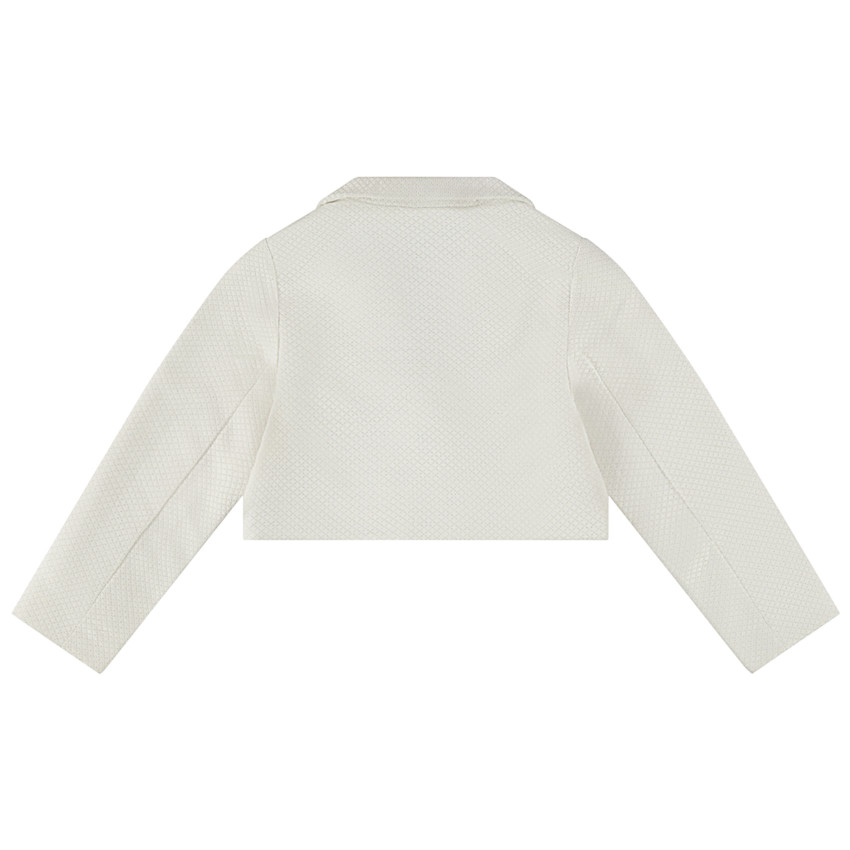 Veste courte de tailleur en jacquard et lurex pour fille 