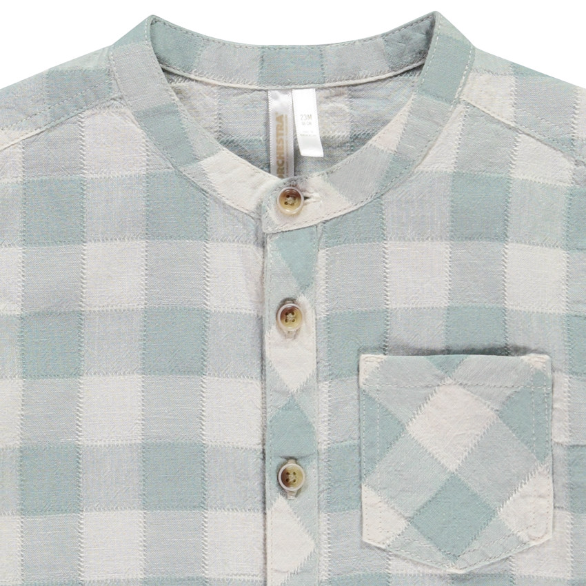 Chemise manches longues a carreaux col mao pour bebe garcon Orchestra