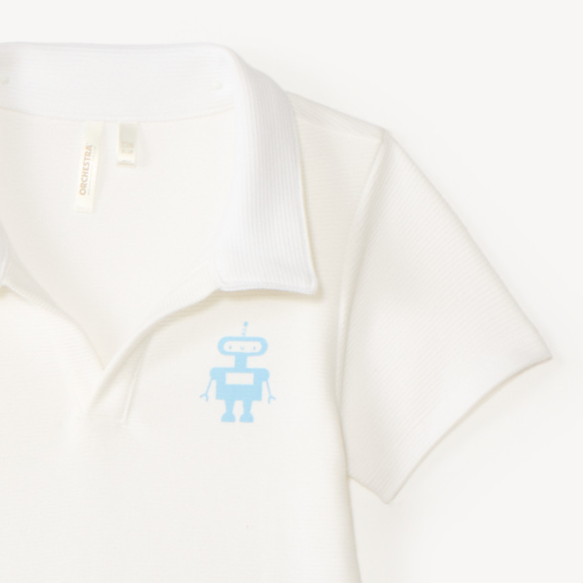 Ensemble 2 pièces polo et pantalon à rayures pour bébé garçon 
