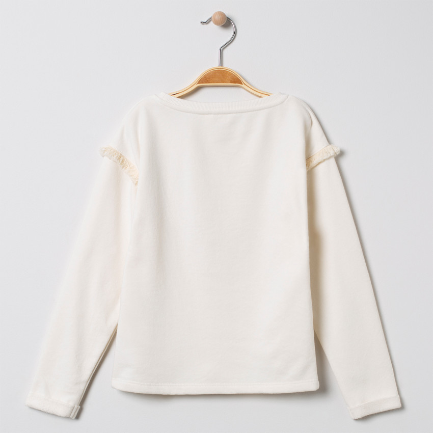 Sweat molleton gratté avec print à paillettes 