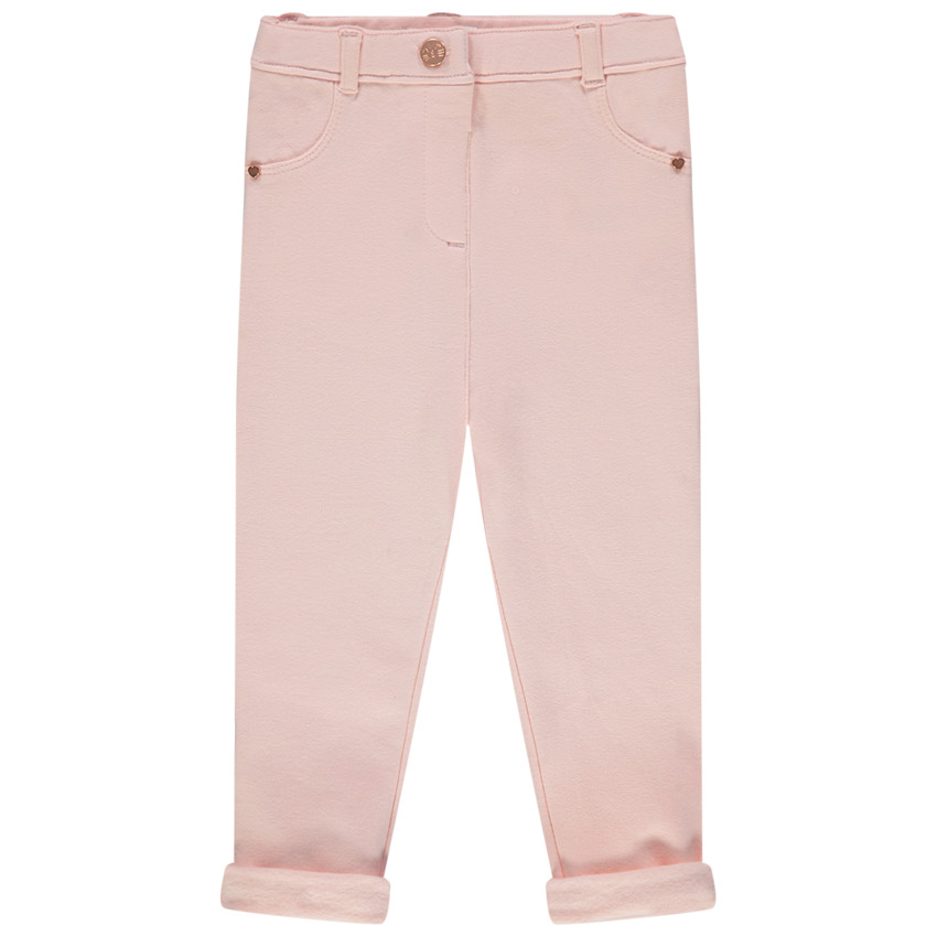 Jegging uni à bouton gravé 