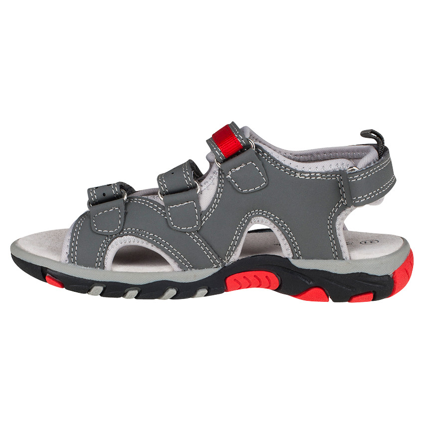 Nu-pieds effet cuir avec 3 scratchs 
