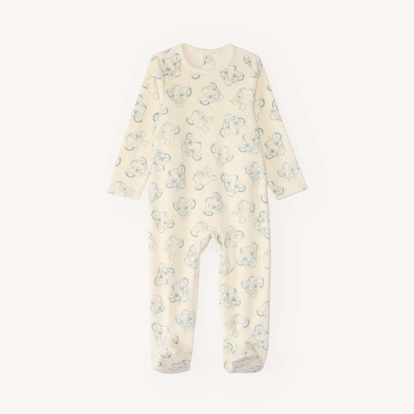 Lot de 2 dors-bien en velours bébé garçon print Simba Disney 