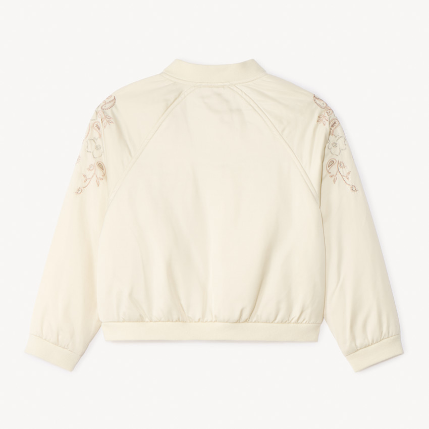 Bombers satiné à broderies cachemire pour fille 