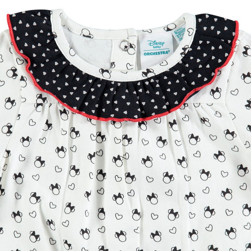 Ensemble 3 pièces avec tunique imprimée all-over, gilet et legging Minnie Disney 