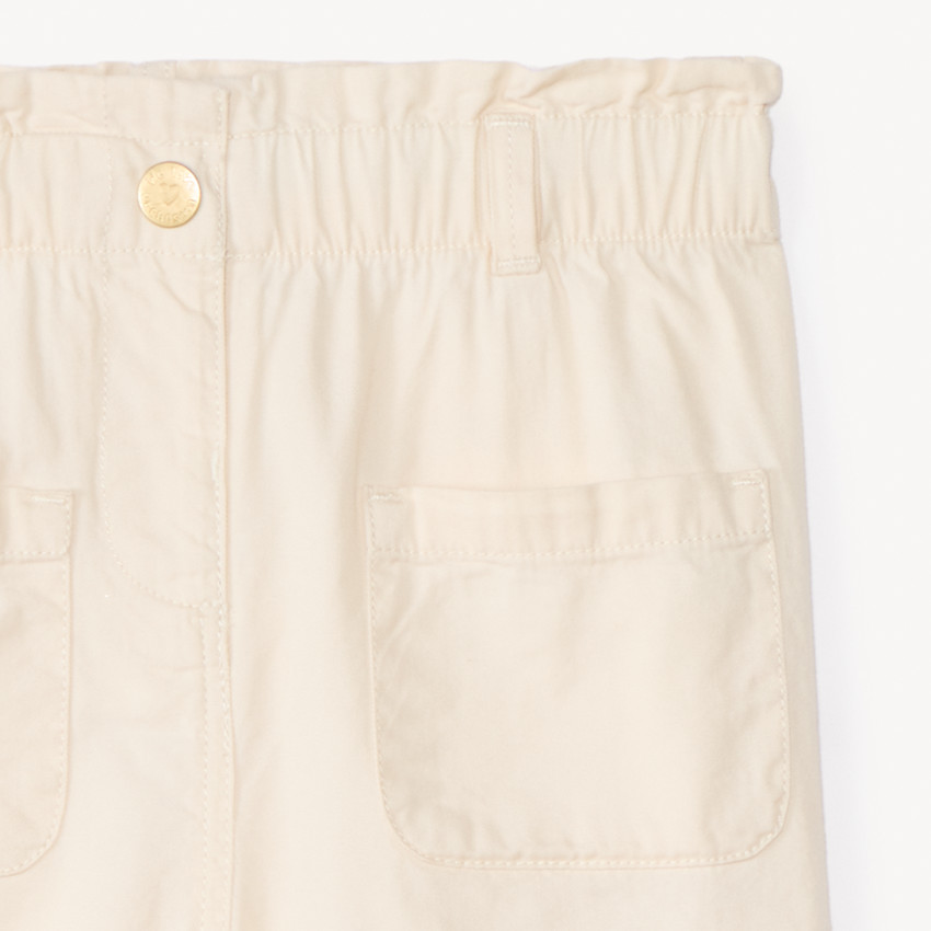 Pantalon en toile unie pour bébé fille 