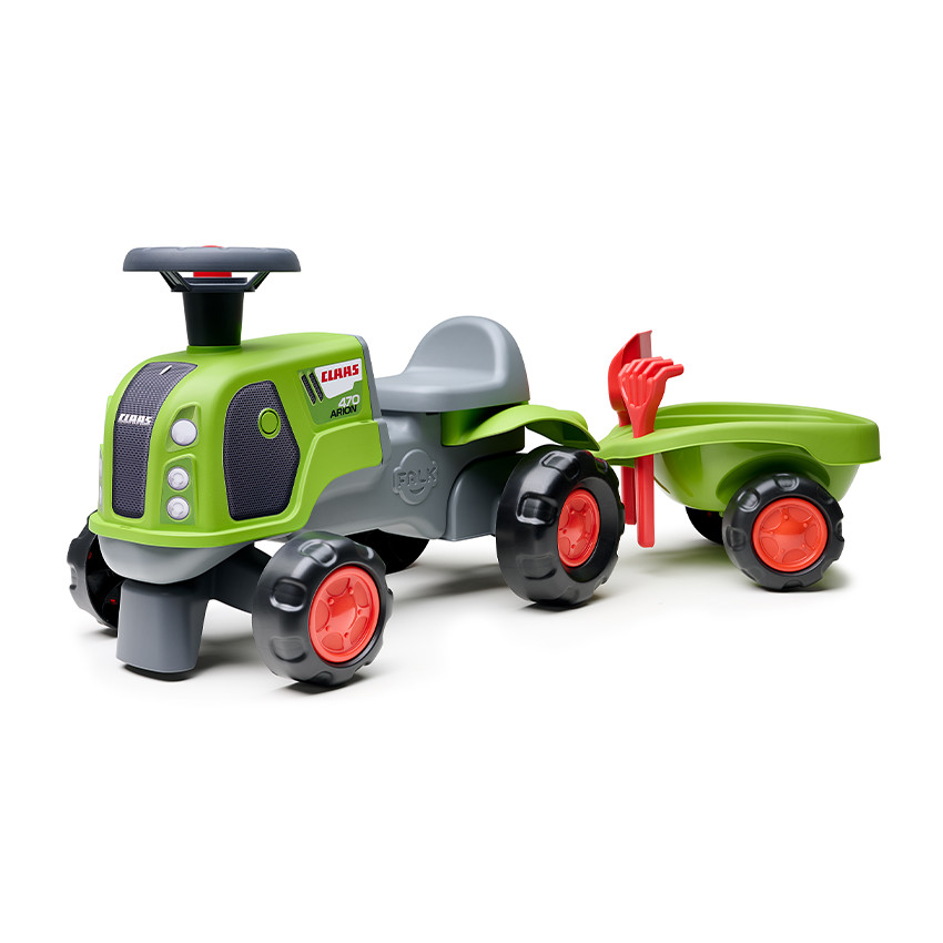 Porteur tracteur Baby Claas avec remorque et accessoires
