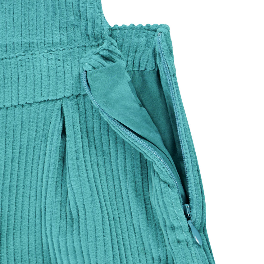 Salopette courte en velours côtelé pour enfant fille 