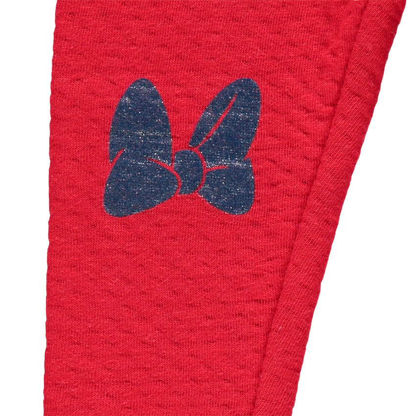 Ensemble avec tunique print Minnie Disney et legging rouge à noeuds printés 