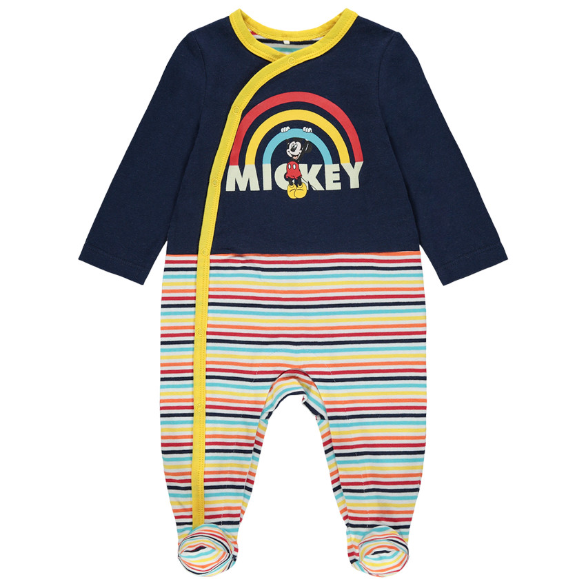 Dors-bien en jersey à rayures et print Mickey Disney 
