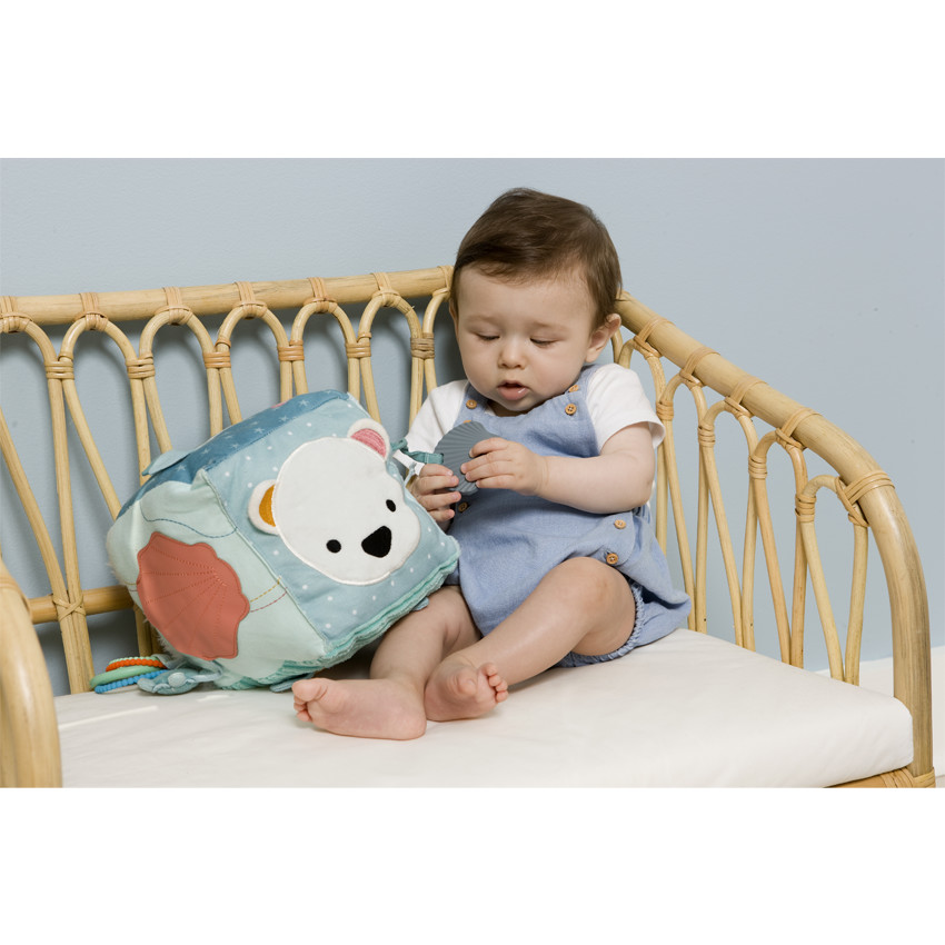 Cube d'activités en tissu Océan 