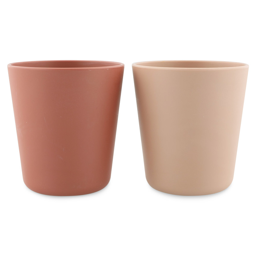Lot de 2 gobelets en plastique végétal - Rose 
