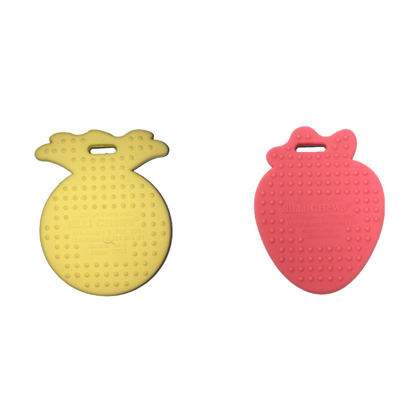 Set de 2 mini jouets de dentition Ananas + Fraise 