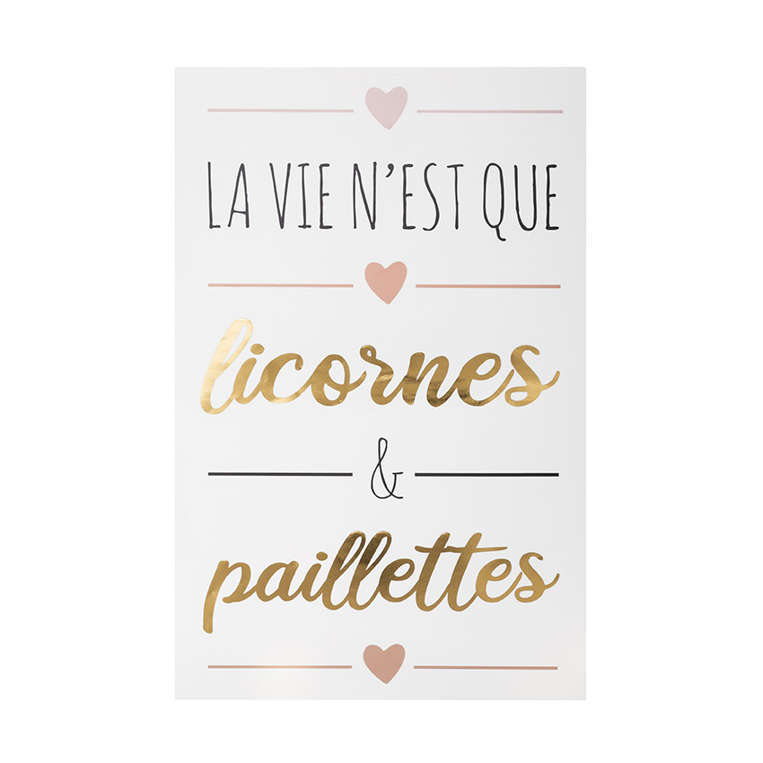 Stickers Licorne - Doré  