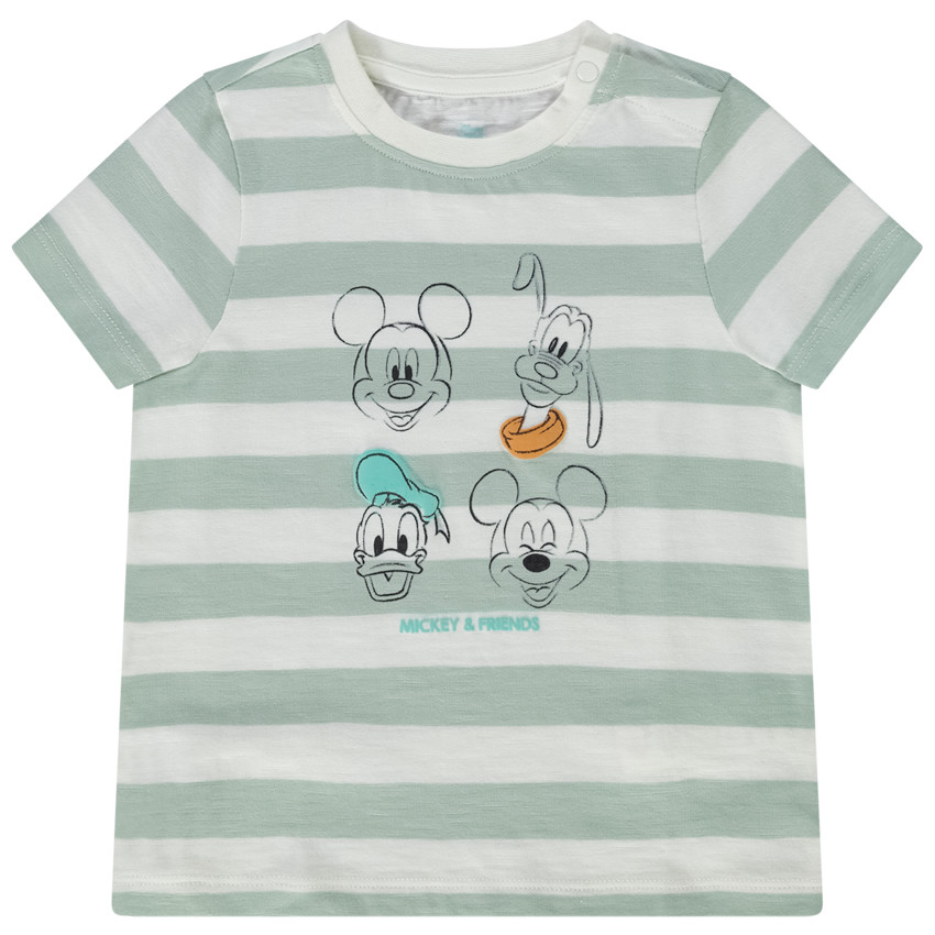 T-shirt manches courtes rayé Mickey & Friends Disney pour bébé garçon 