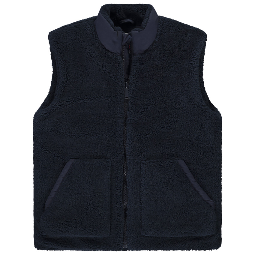 Gilet sans manches uni en polaire avec doublure jersey pour garçon