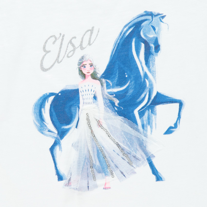 Ensemble en coton print Elsa Reine des neiges Disney pour enfant fille