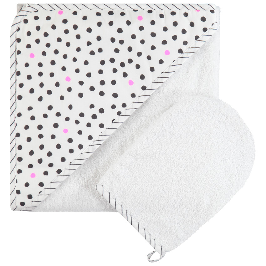 Cape de bain et gant de toilette Modern pop 