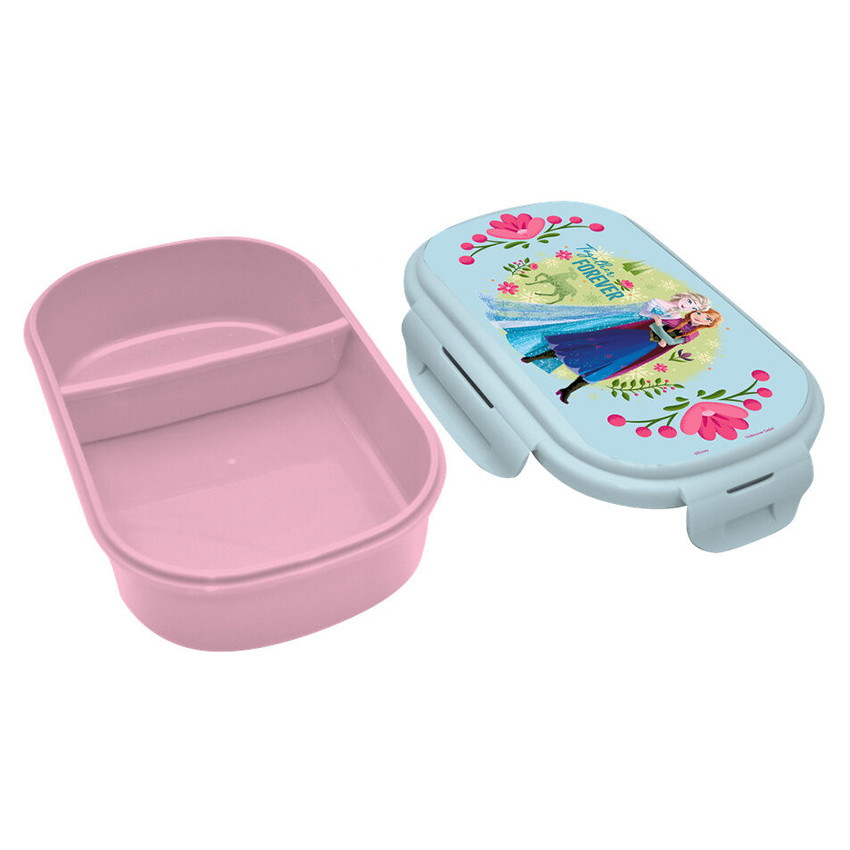 Lunchbox avec couvert Reine des Neiges Bleu/Rose 