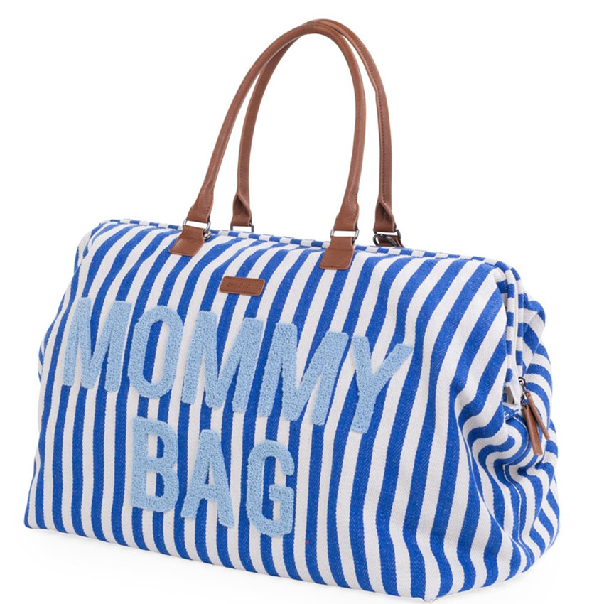 Sac à langer Mommy Bag Rayures Bleu Electrique  