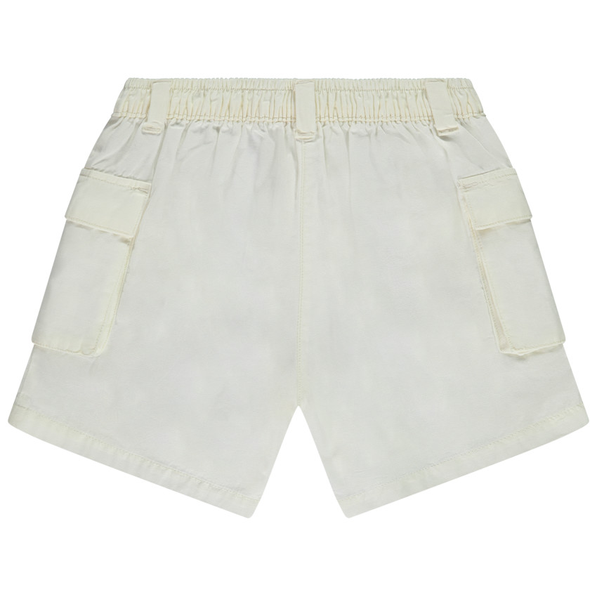 Short en toile à poches et taille élastiquée pour fille 