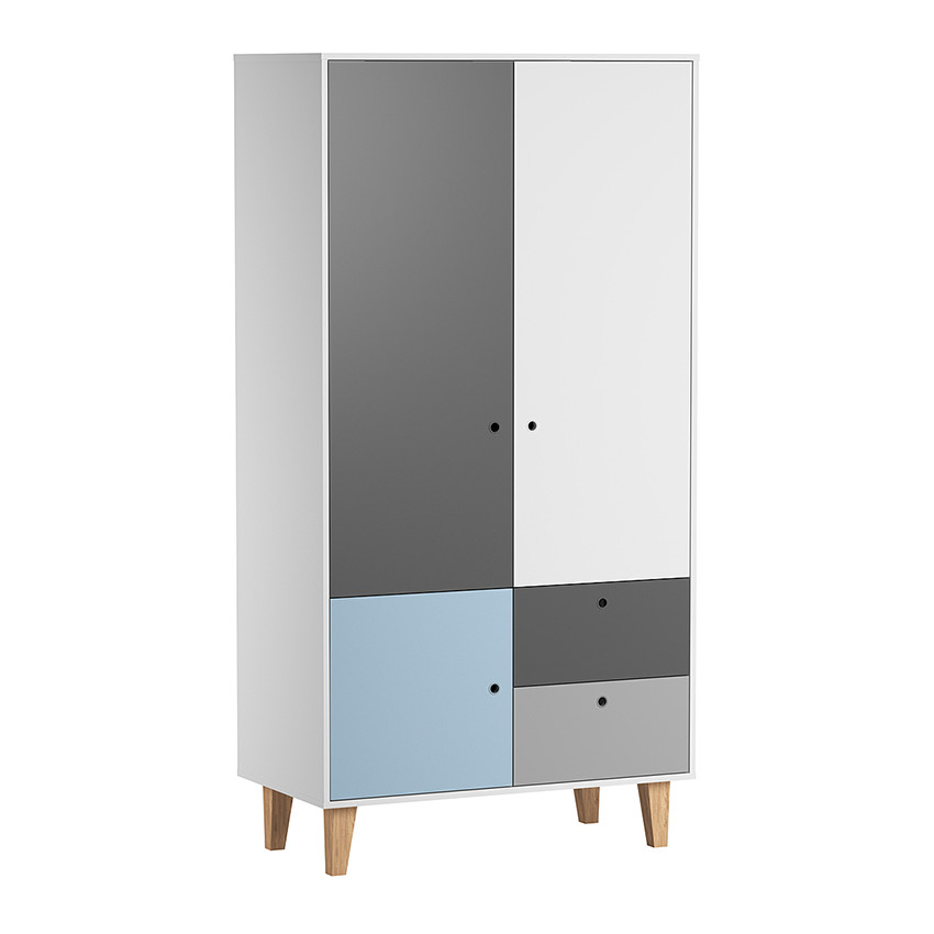 Armoire 2 portes Concept - Bleu 