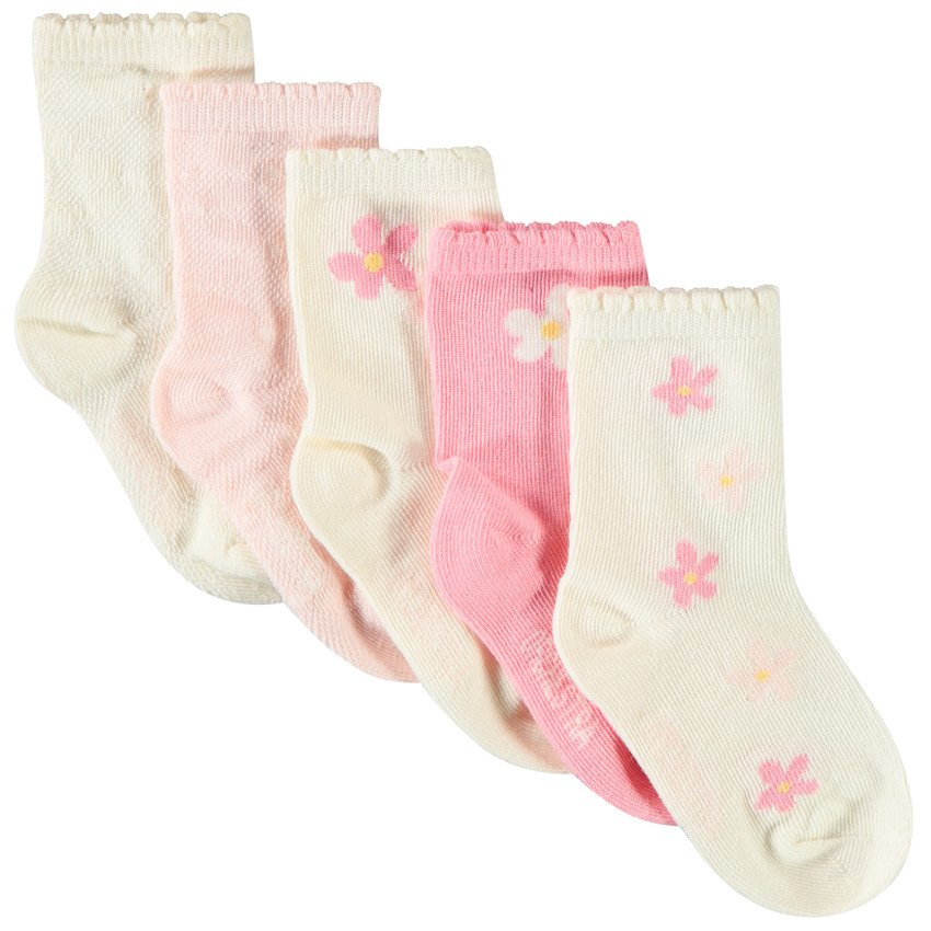 Lot de 5 paires de chaussettes fantaisie pour bébé fille