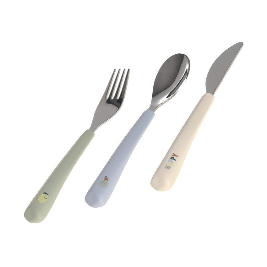 Set de 3 couverts enfants Happy Fruits Lemon 