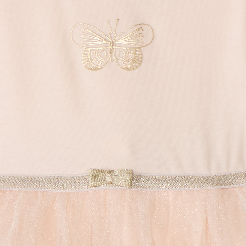 Robe body en tulle pailleté papillon pour bébé fille 