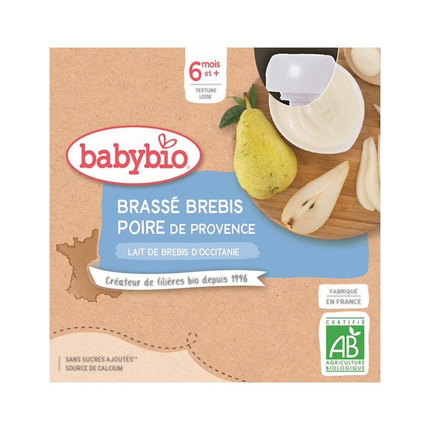 Brassé au lait de brebis et poire 