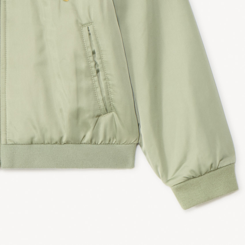 Bomber en toile satinée avec détails brodés pour fille  