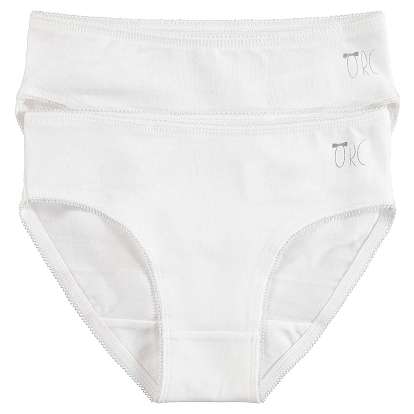 Lot de 2 culottes en coton avec logo pinté