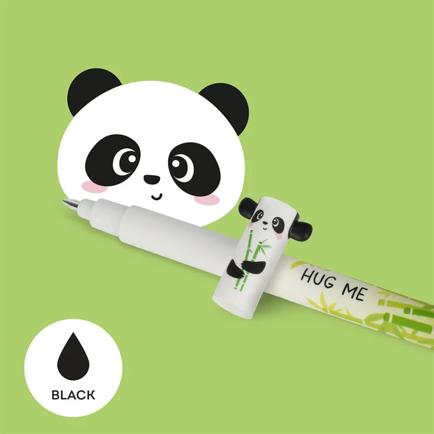 Stylo gel à encre noire effaçable Panda 